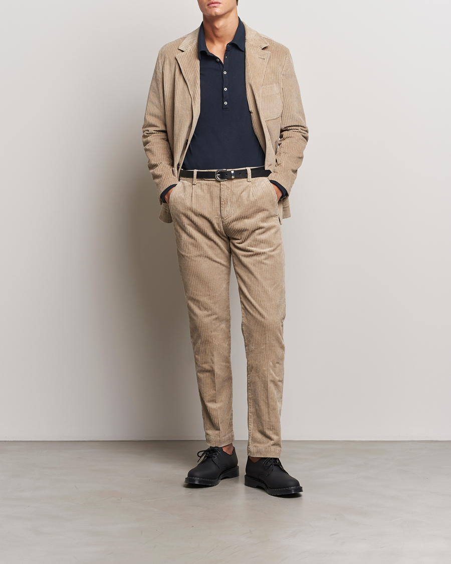 Hombres | Pantalones | Massimo Alba | Ionio Wale Corduroy Trousers Beige