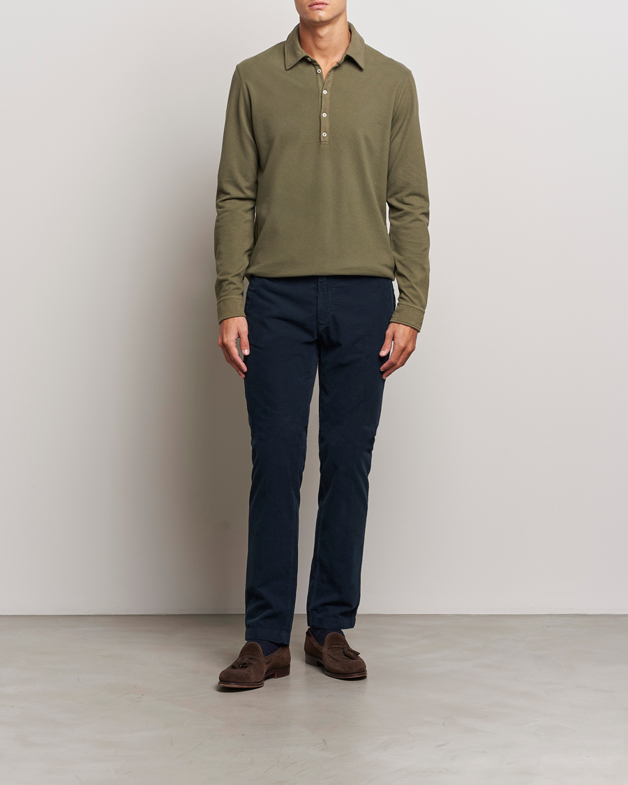 Hombres | Pantalones | Massimo Alba | Baby Corduroy Trousers Navy
