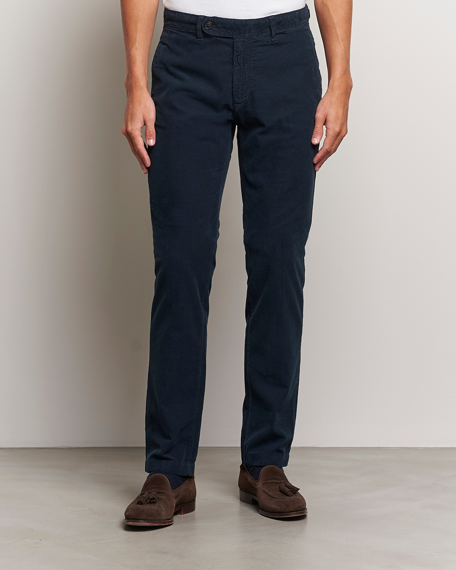 Hombres | Pantalones | Massimo Alba | Baby Corduroy Trousers Navy