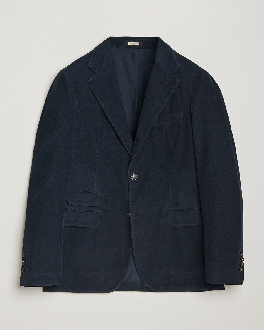 Hombres | Blazers | Massimo Alba | Baby Corduroy Blazer Navy