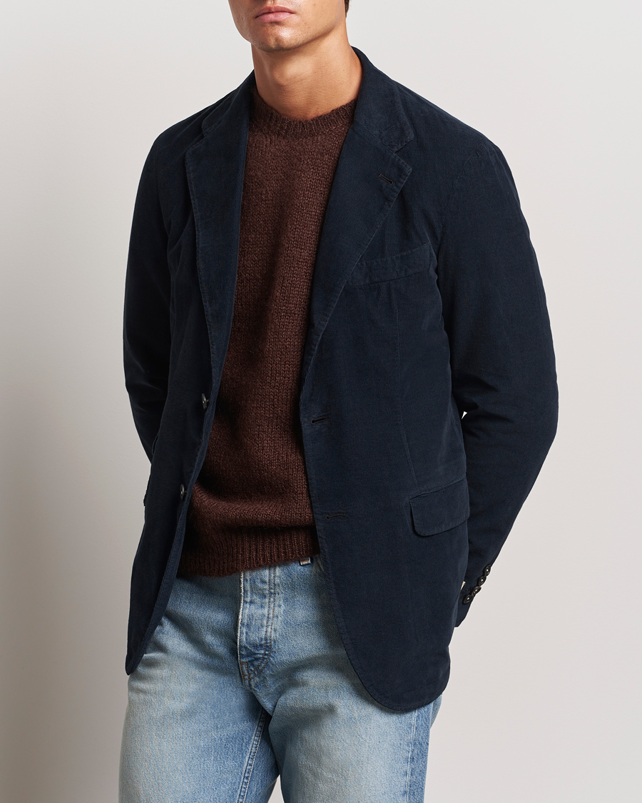 Hombres | Blazers | Massimo Alba | Baby Corduroy Blazer Navy