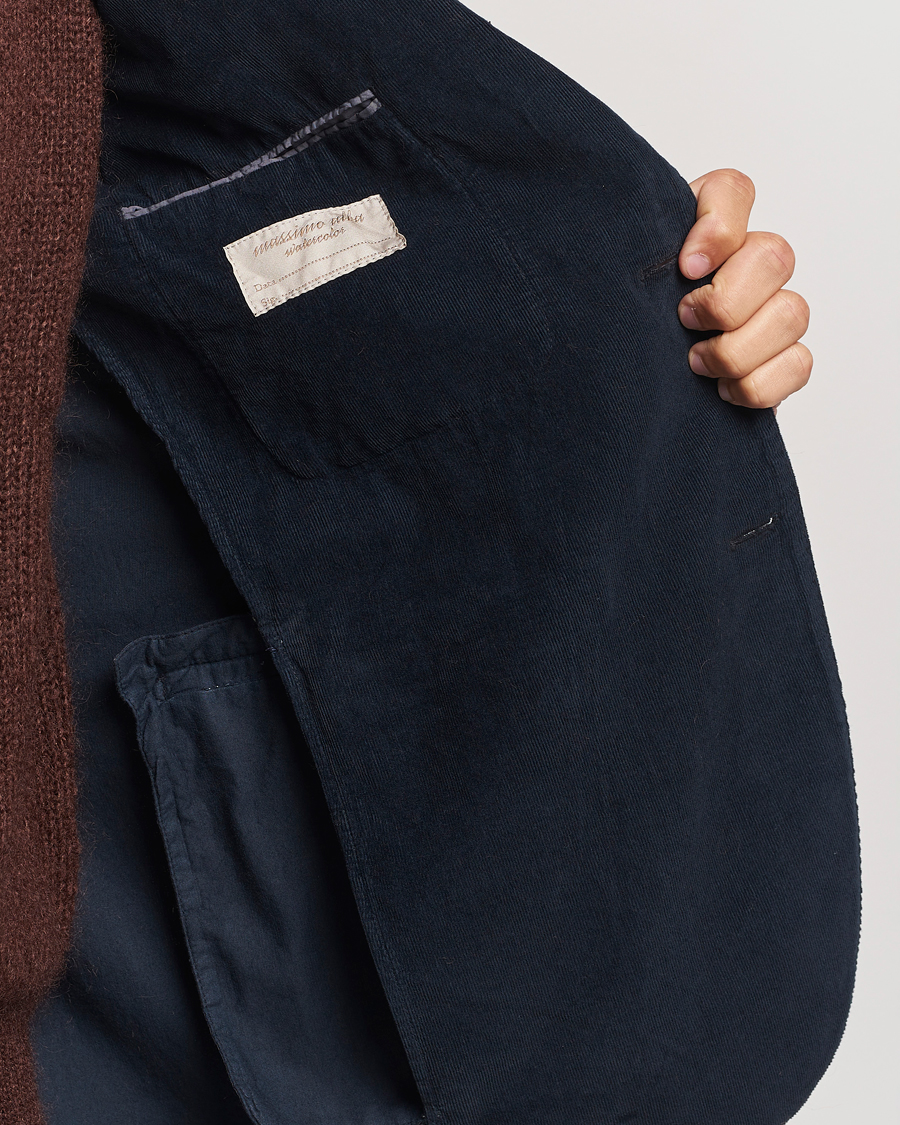 Hombres | Blazers | Massimo Alba | Baby Corduroy Blazer Navy