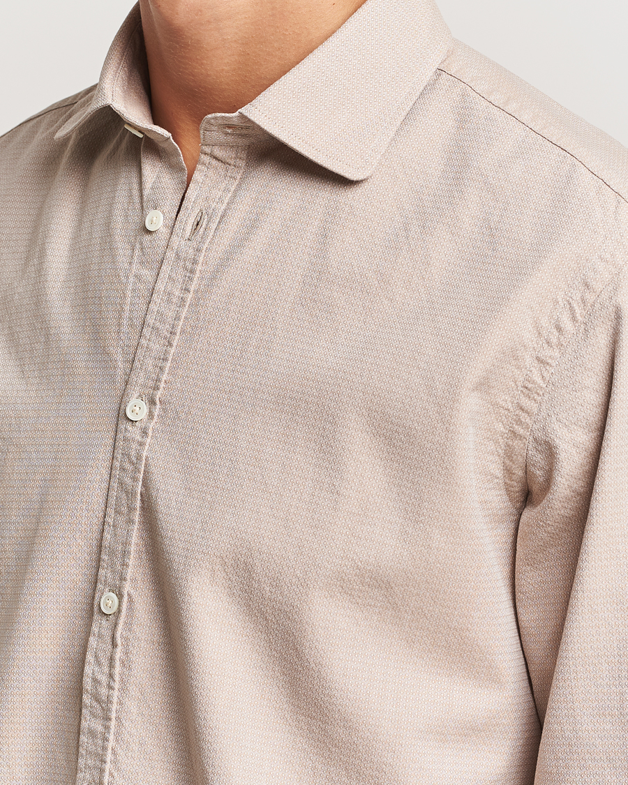 Hombres | Camisas | Massimo Alba | Canary Cotton Voile Casual Shirt Beige