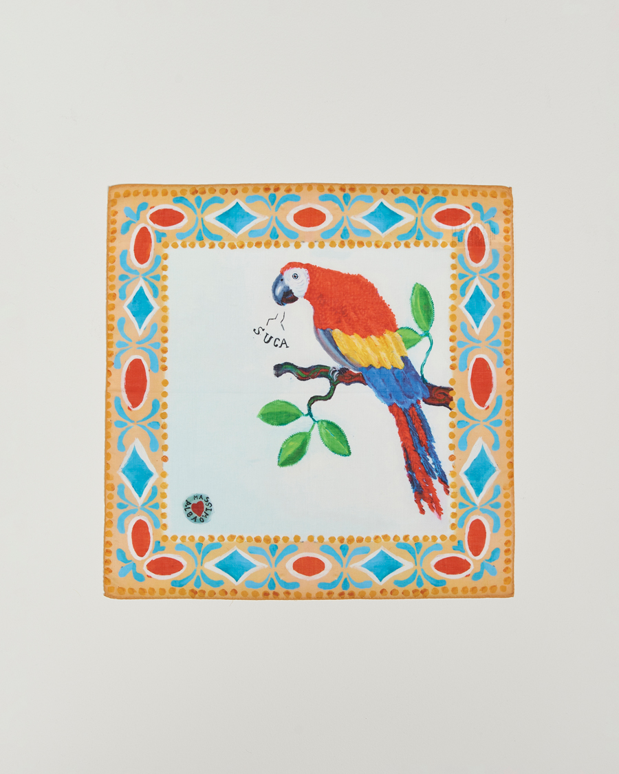 Hombres | Massimo Alba Printed Cotton Pocket Square Pappagallo | Massimo Alba | Printed Cotton Pocket Square Pappagallo