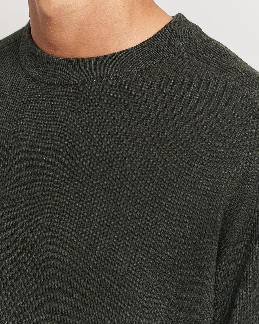 Hombres | Jerséis y prendas de punto | NN07 | Kevin Cotton Knitted Sweater Dark Army