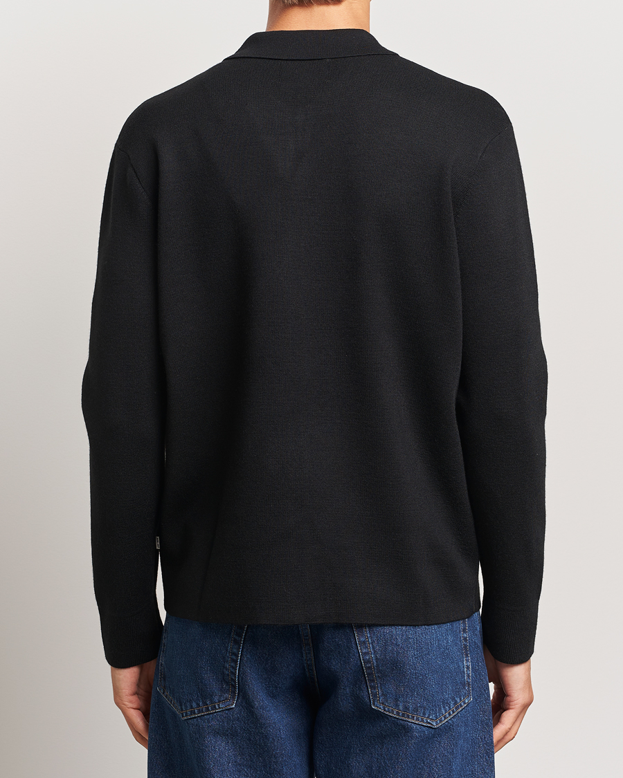 Hombres | Jerséis y prendas de punto | NN07 | Harald Cotton/Modal Full Zip Black