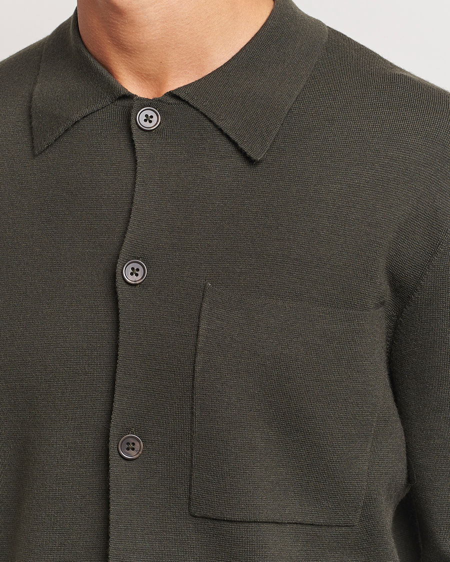 Hombres | Jerséis y prendas de punto | NN07 | Jonas Cotton/Modal Cardigan Dark Army