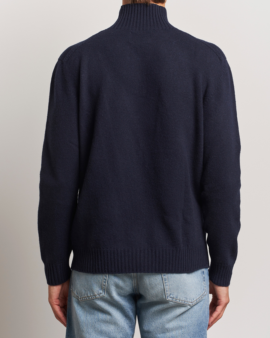 Hombres | Jerséis y prendas de punto | NN07 | Clark Wool Knitted Polo Navy Blue