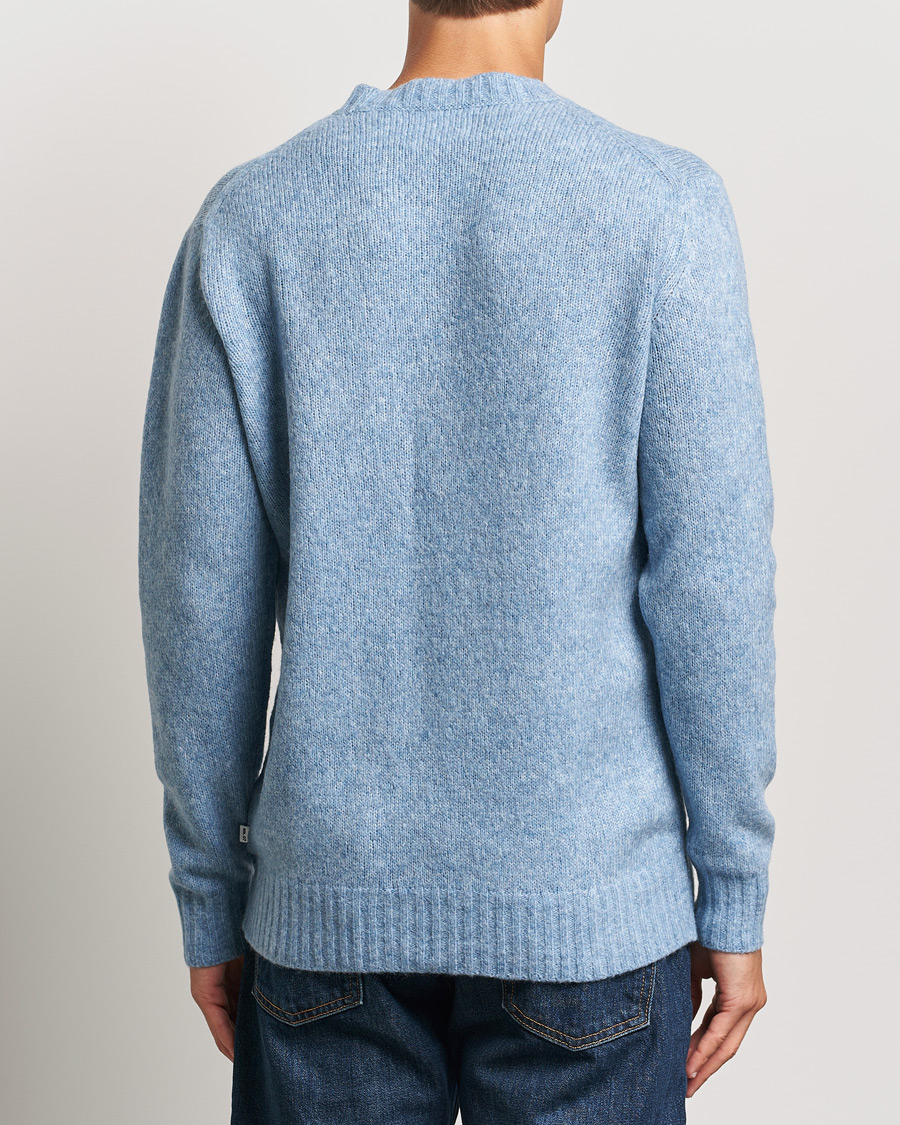 Hombres | Jerséis y prendas de punto | NN07 | Lee Brushed Wool Crew Neck Tink Blue