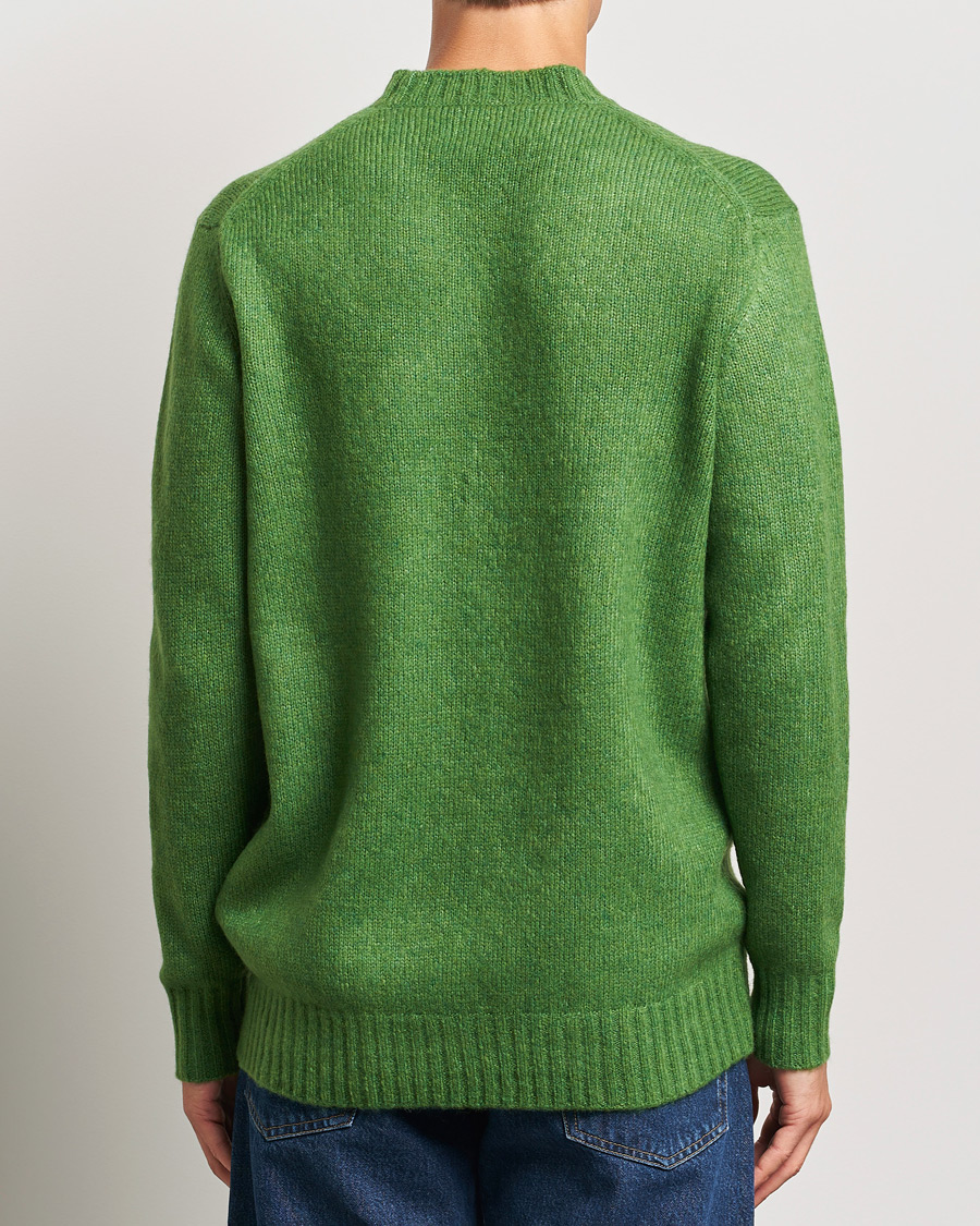 Hombres | Jerséis y prendas de punto | NN07 | Lee Brushed Wool Crew Neck Kale Green