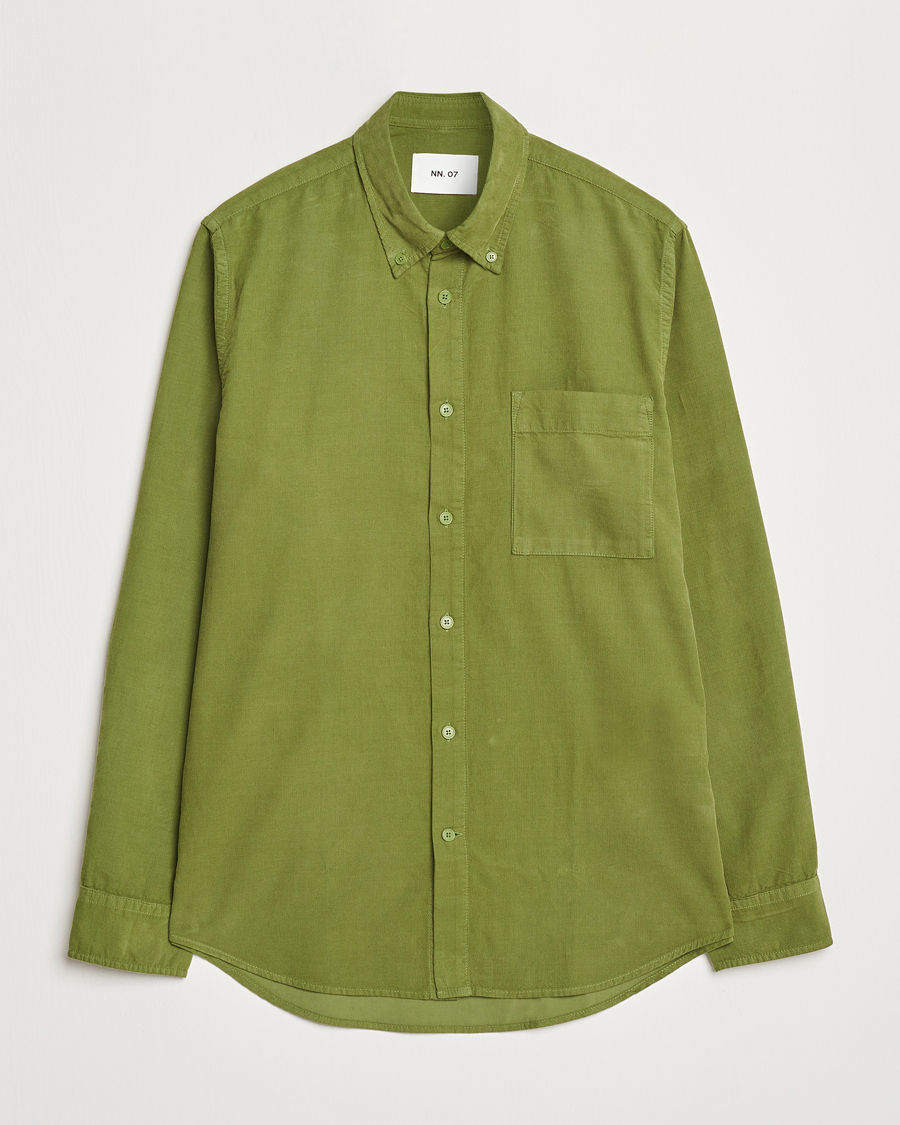 Hombres | Camisas | NN07 | Arne Baby Cord Shirt Cedar Green