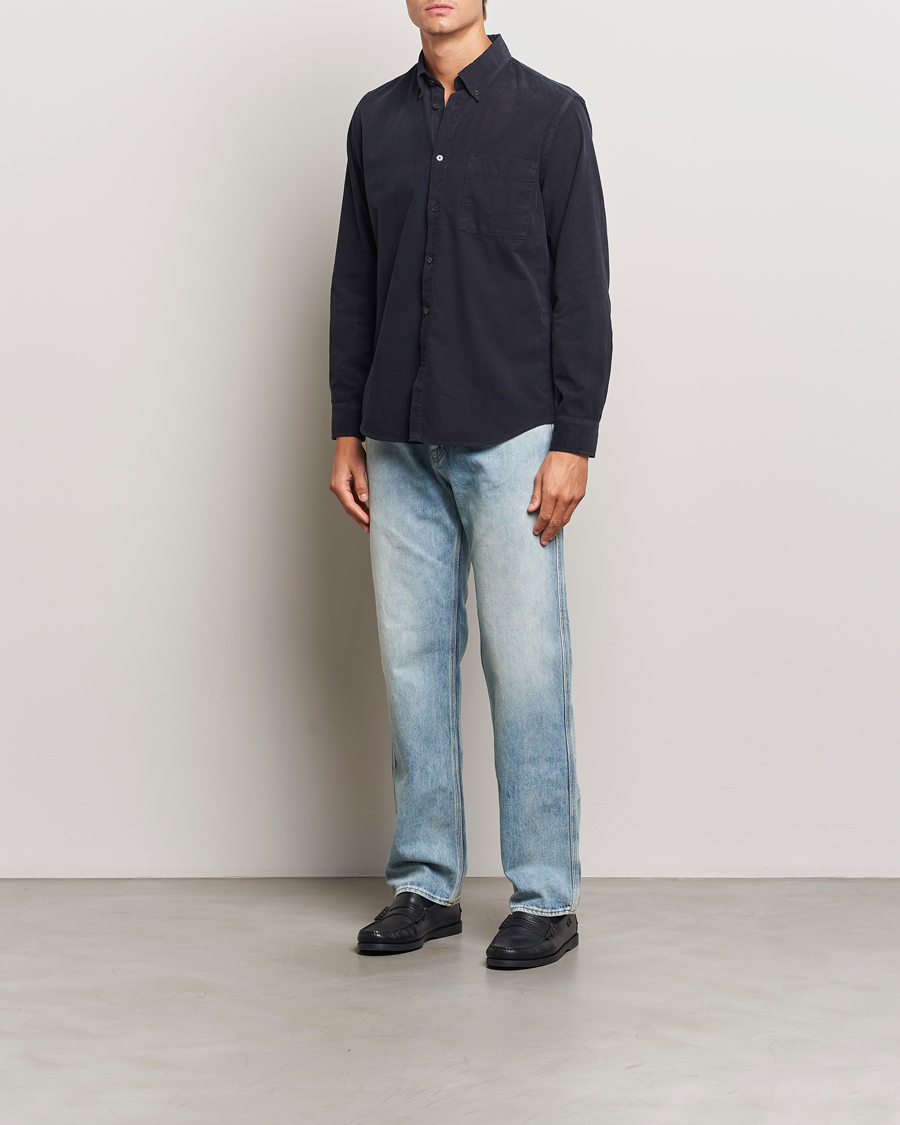Hombres | Camisas | NN07 | Arne Baby Cord Shirt Black