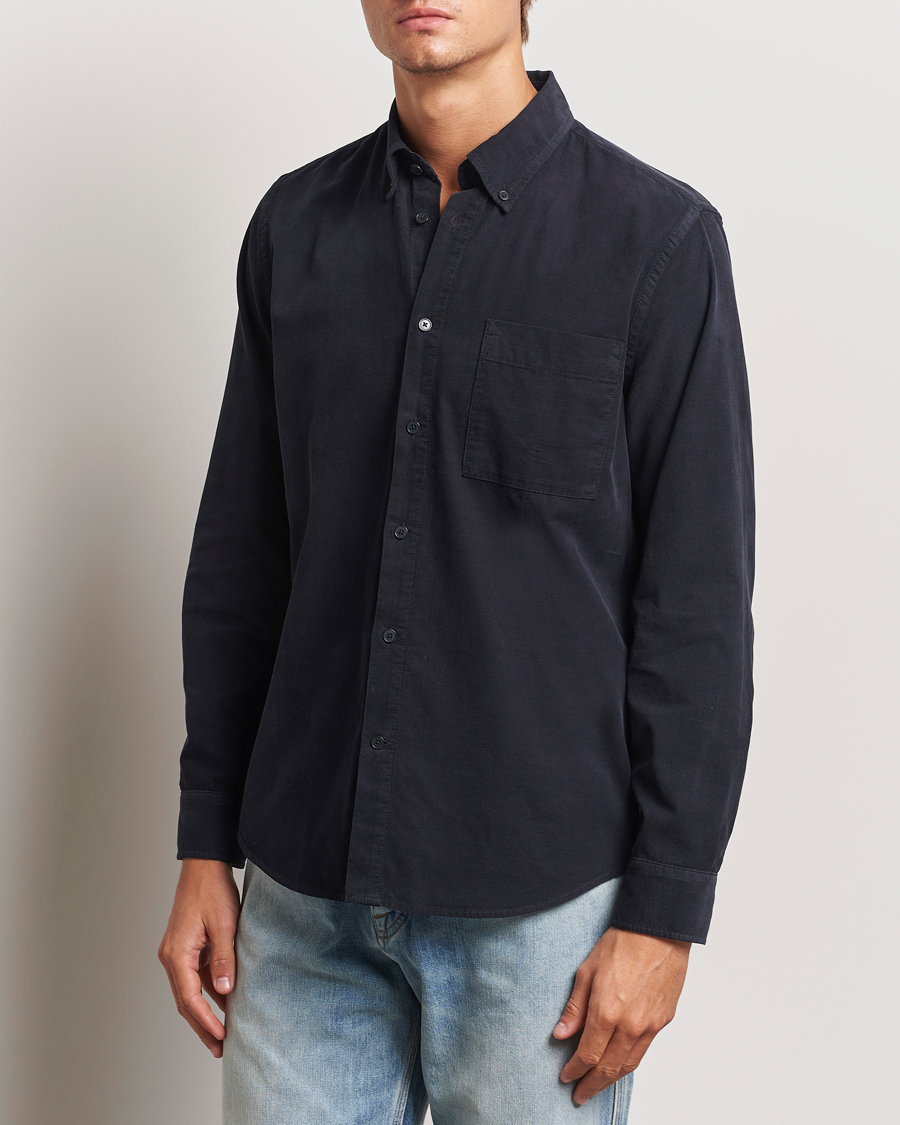 Hombres | Camisas | NN07 | Arne Baby Cord Shirt Black