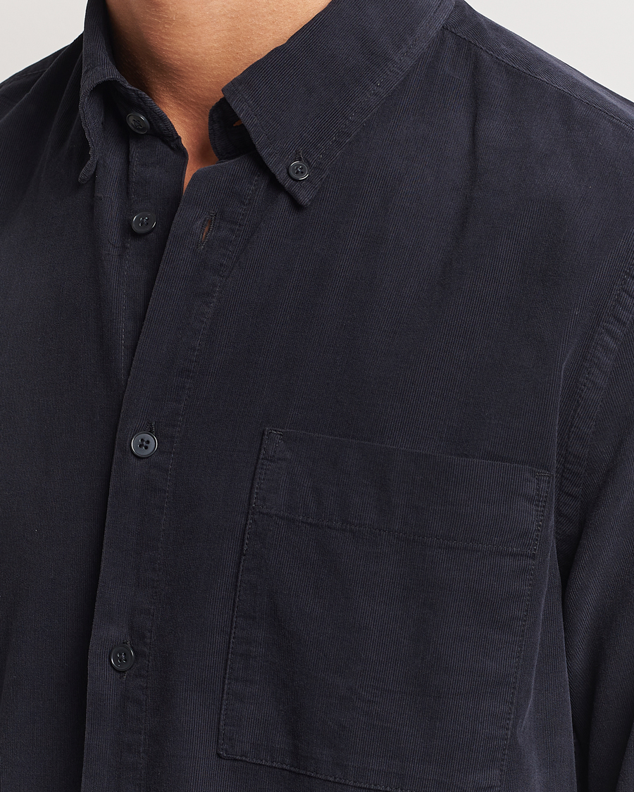 Hombres | Camisas | NN07 | Arne Baby Cord Shirt Black