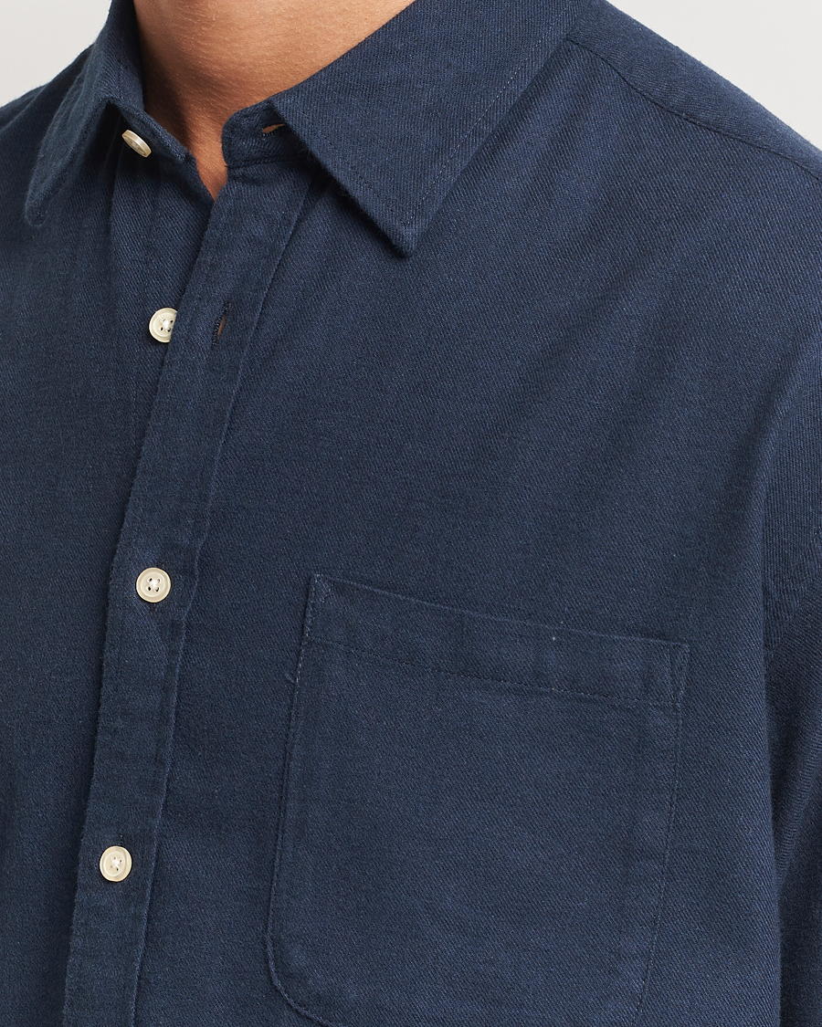 Hombres | Camisas | NN07 | Deon Flannel Checked Shirt Navy Blue