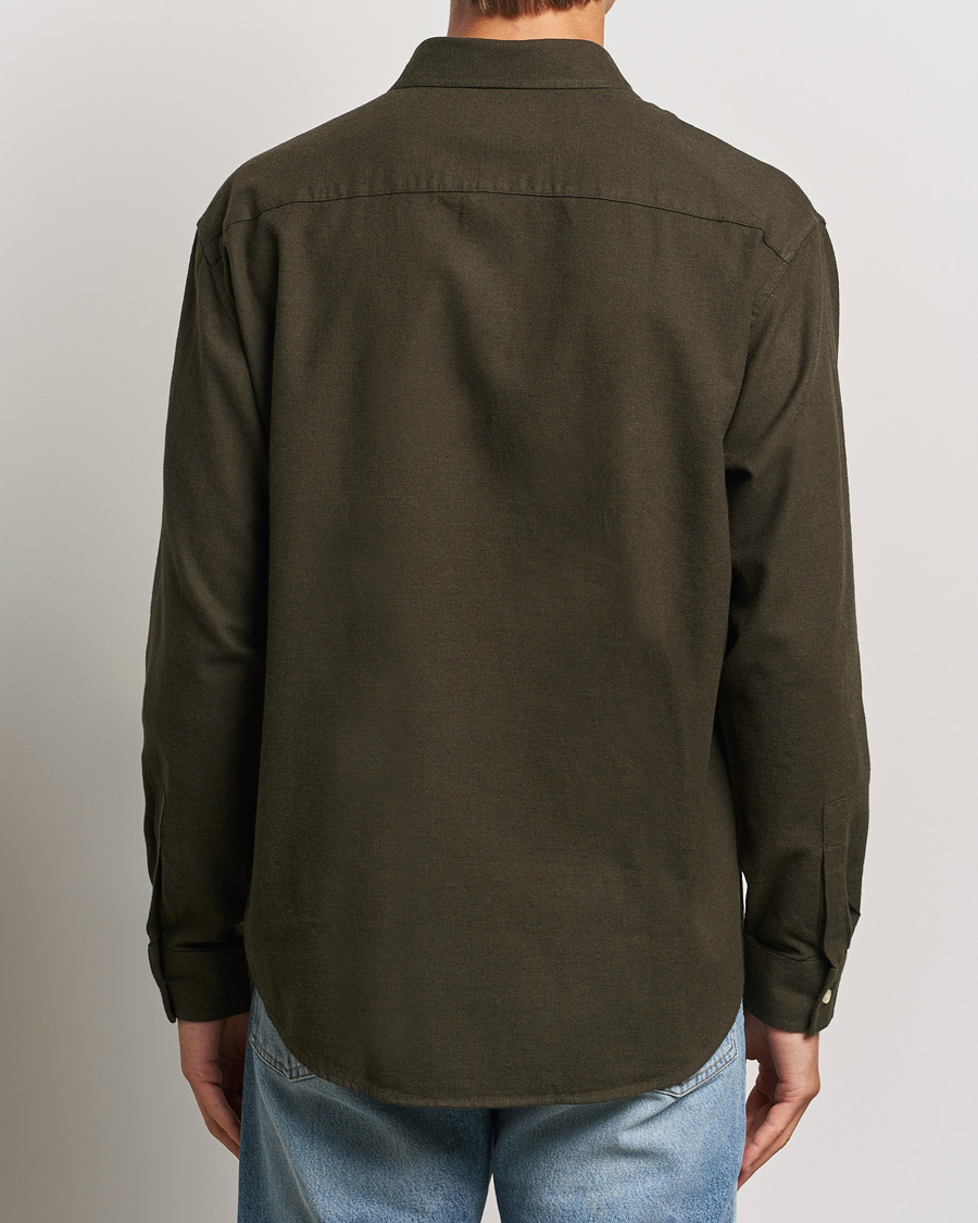 Hombres | Camisas | NN07 | Deon Flannel Checked Shirt Dark Army