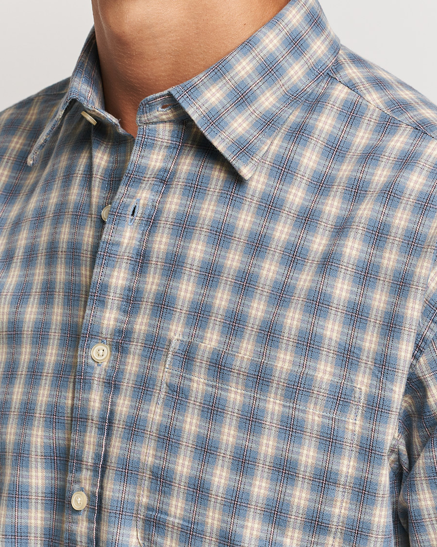 Hombres | Camisas | NN07 | Deon Flannel Checked Shirt Blue