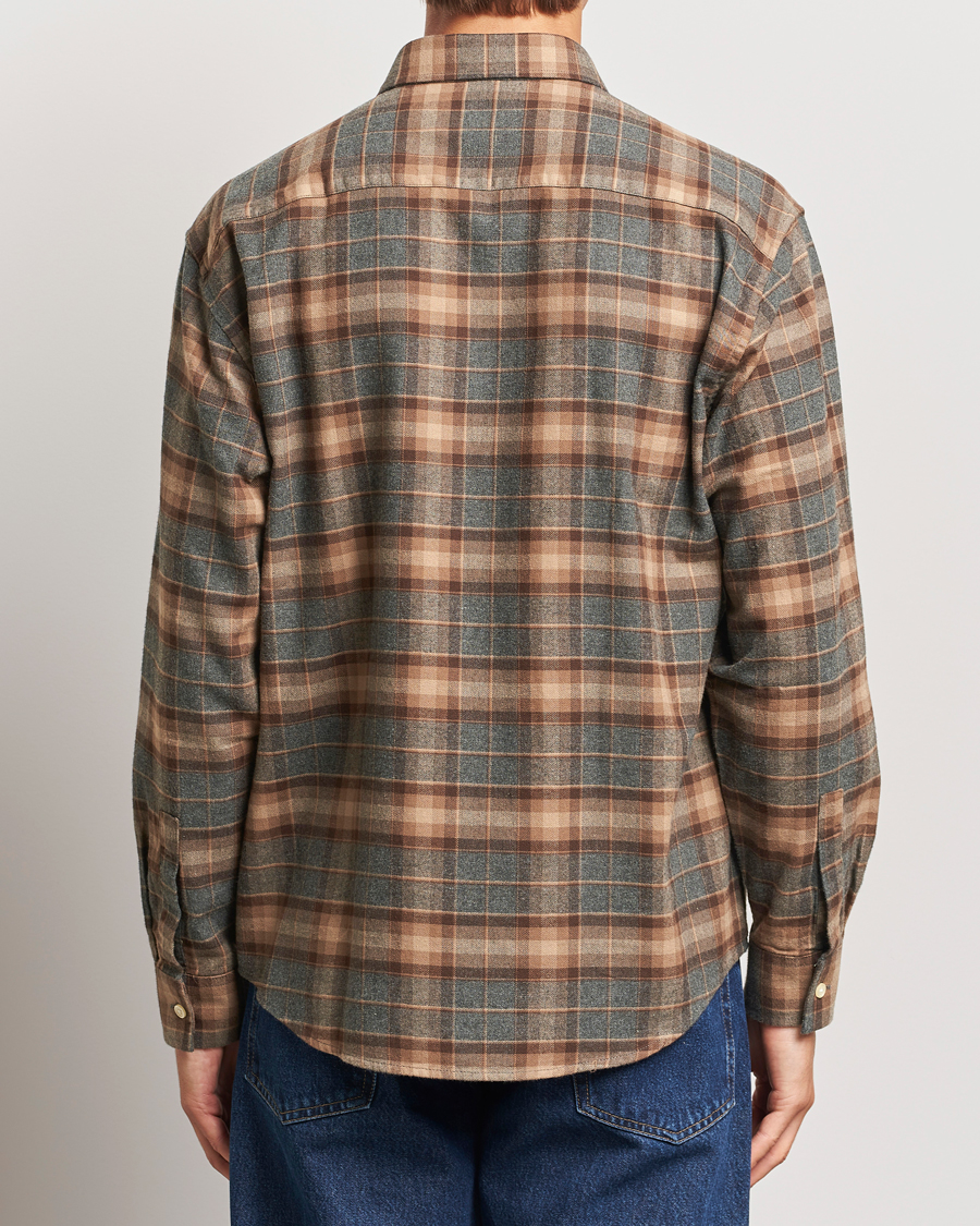 Hombres | Camisas | NN07 | Deon Flannel Checked Shirt Rust Red