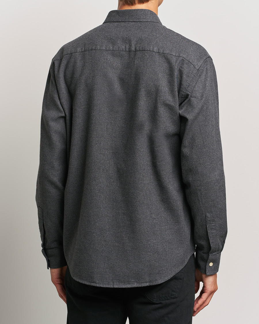 Hombres | Camisas | NN07 | Deon Flannel Shirt Dark Grey Melange