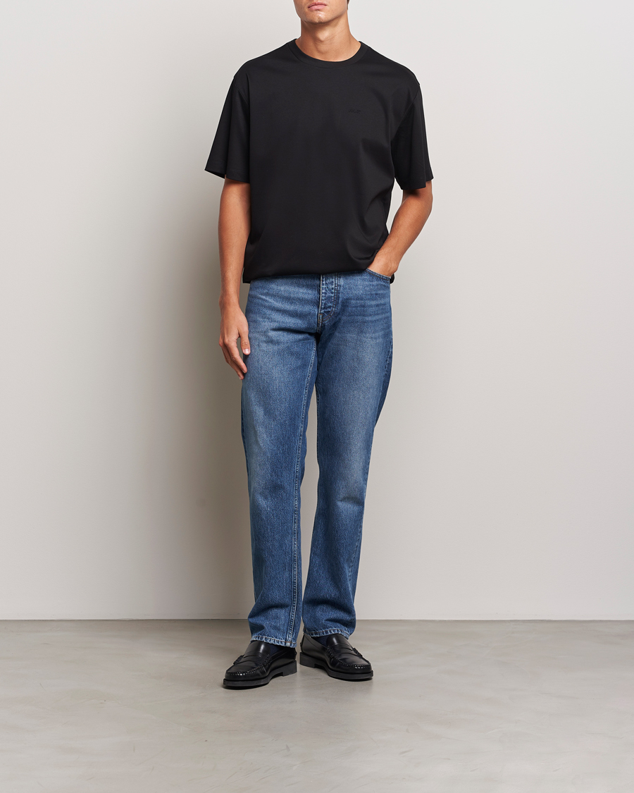 Hombres | Camisetas | NN07 | Nat Logo Mercerized Crew Neck T-Shirt Black