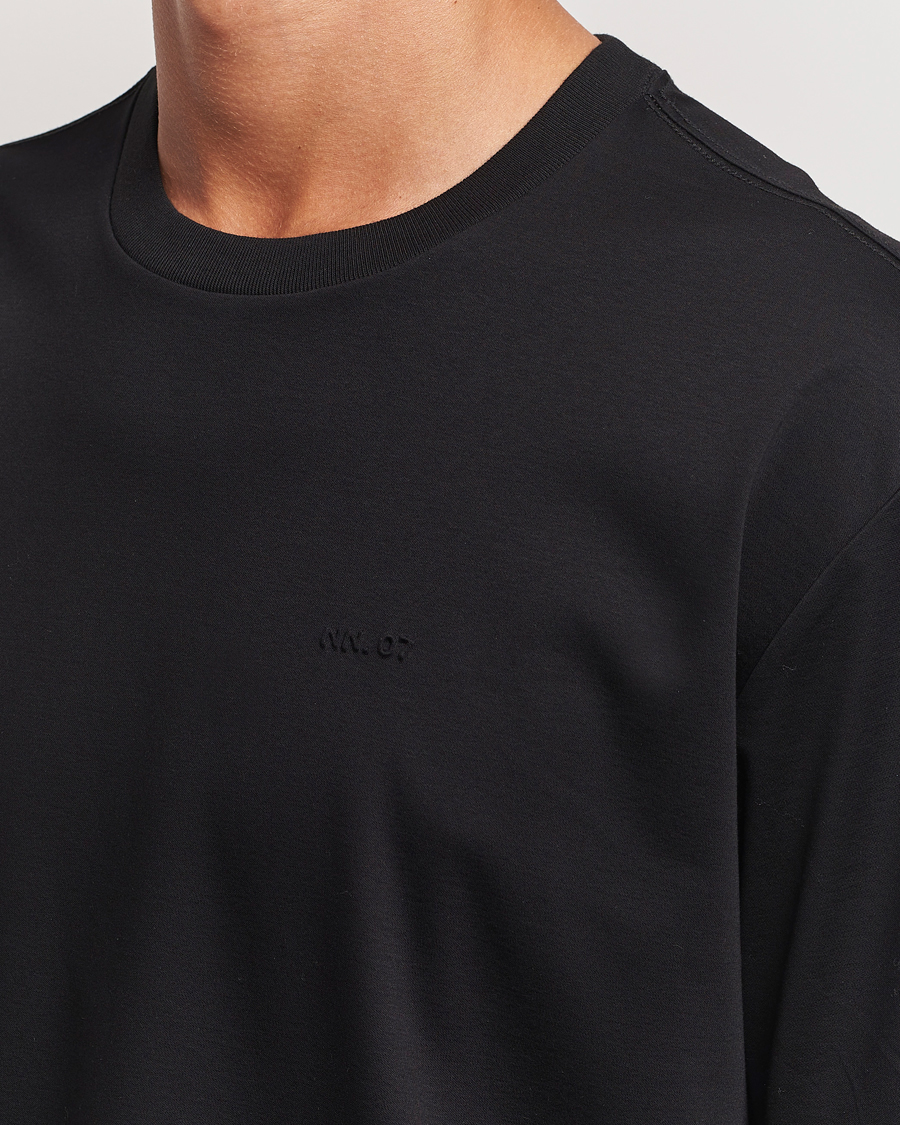 Hombres | Camisetas | NN07 | Nat Logo Mercerized Crew Neck T-Shirt Black