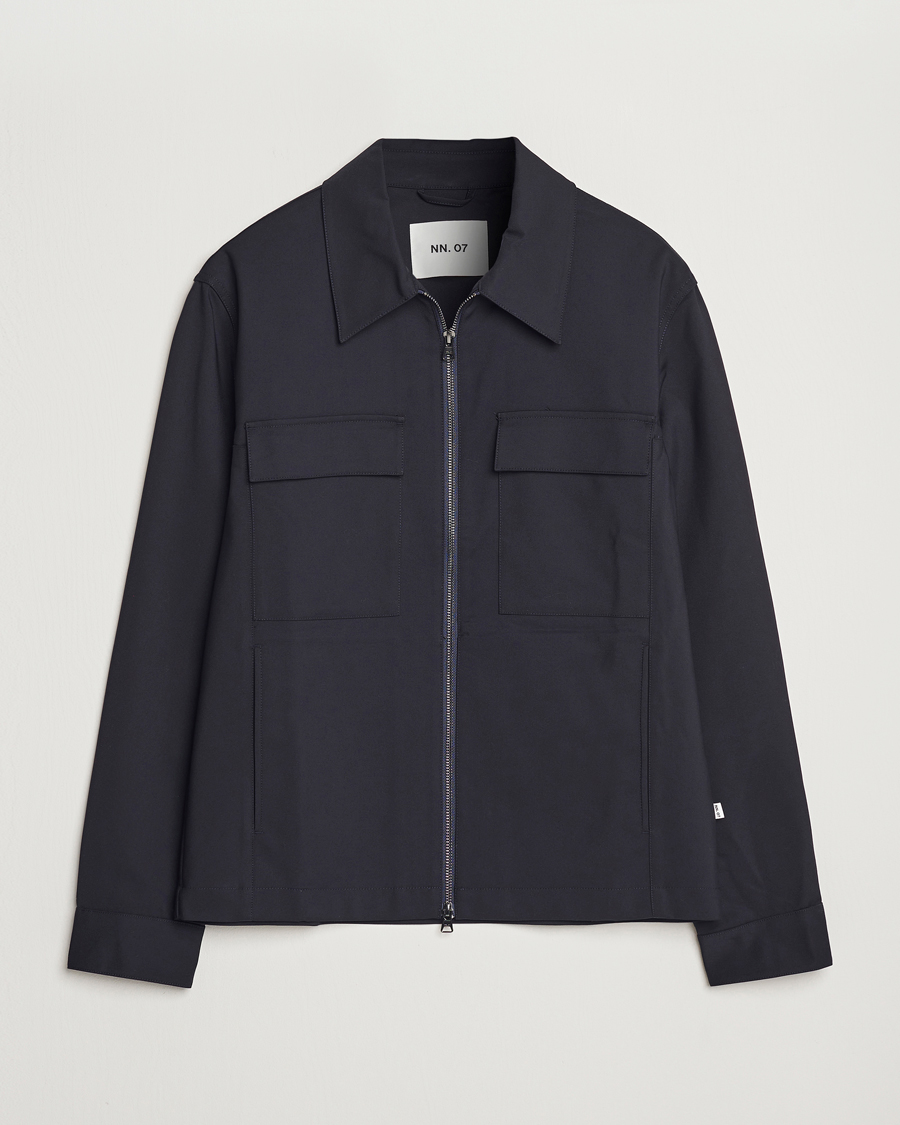 Hombres | Camisas | NN07 | Alban Overshirt Navy Blue