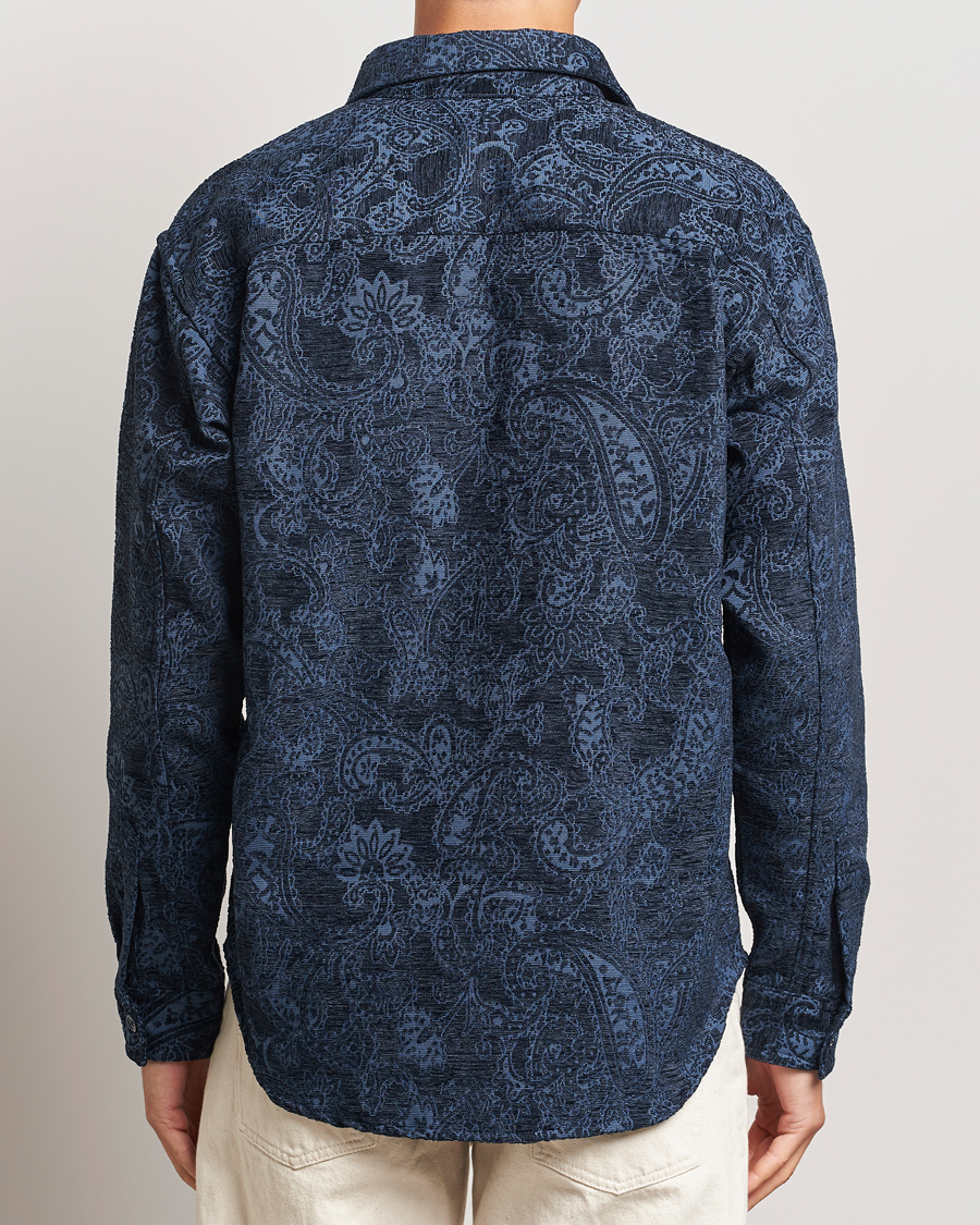 Hombres | Camisas | NN07 | Adwin Flower Overshirt Navy Blue