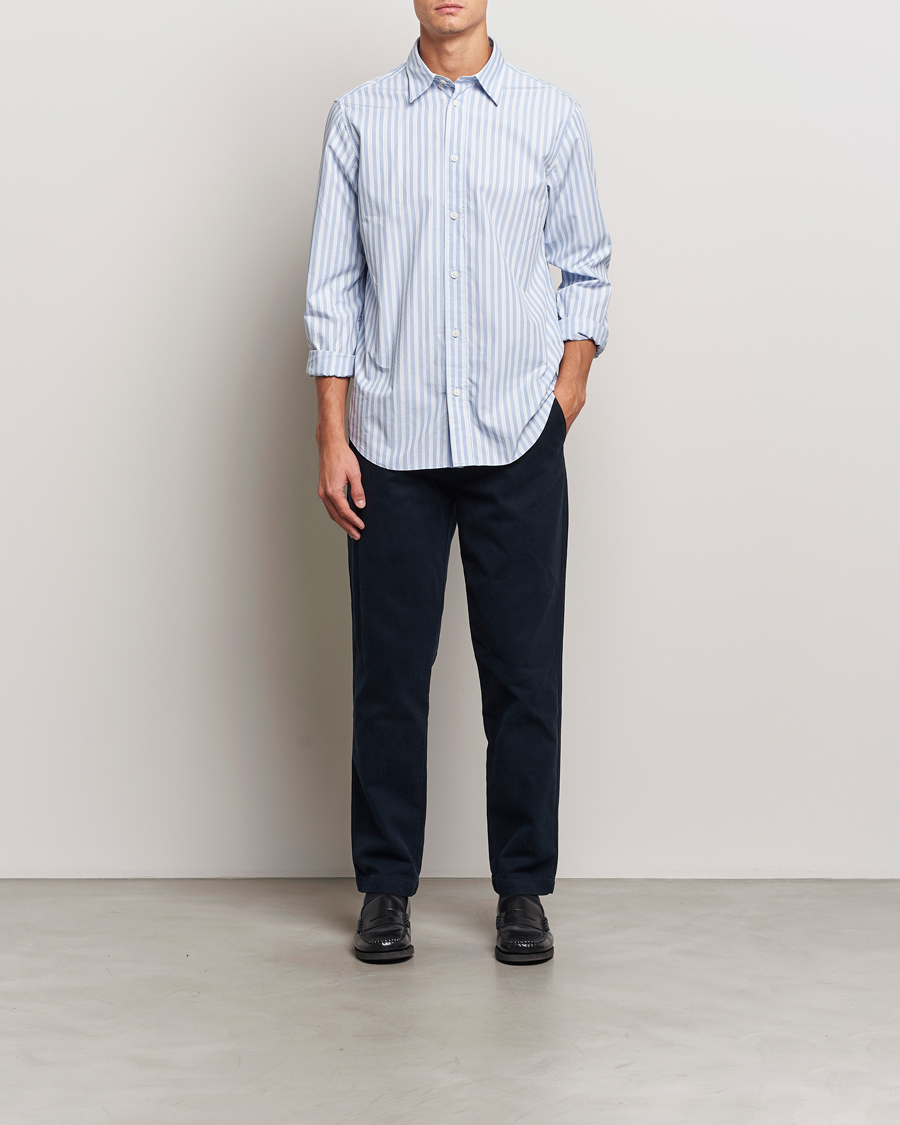 Hombres | Camisas | NN07 | Colby Poplin Striped Shirt Blue/White