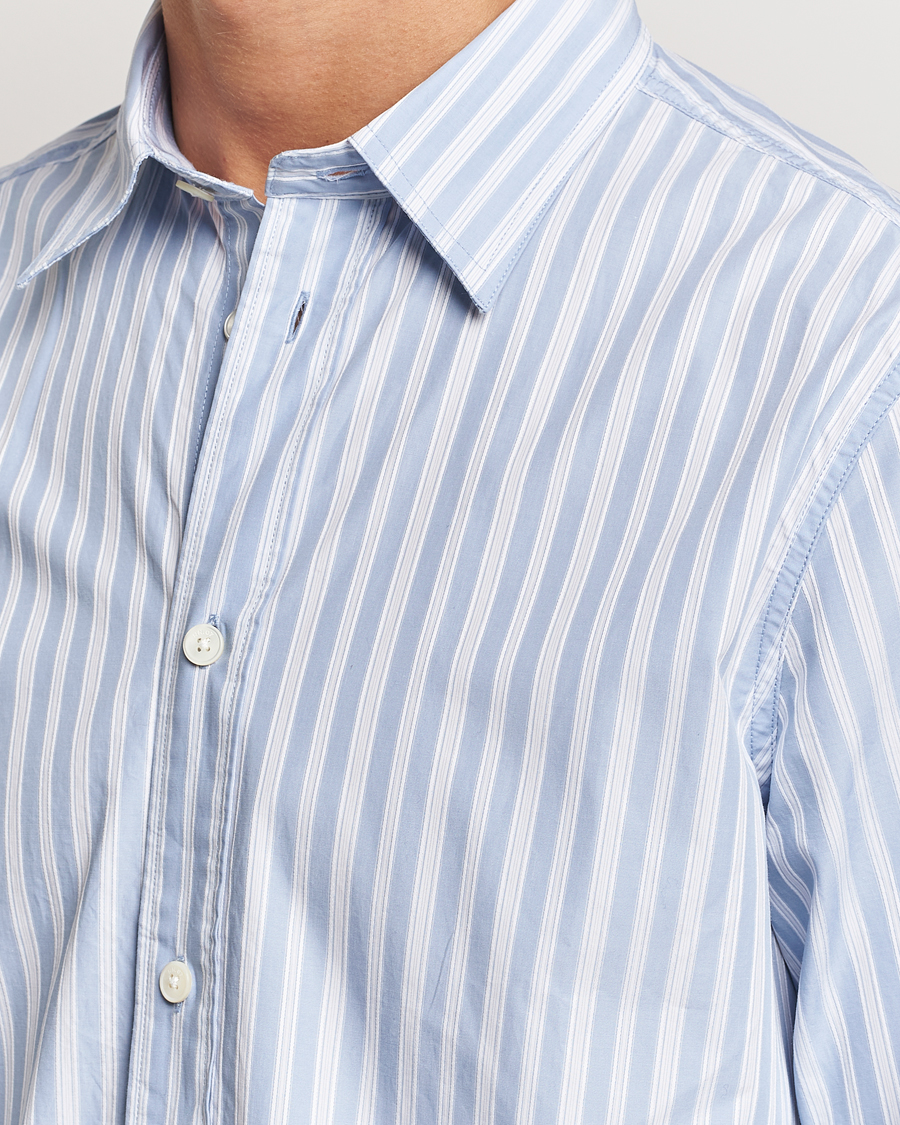 Hombres | Camisas | NN07 | Colby Poplin Striped Shirt Blue/White