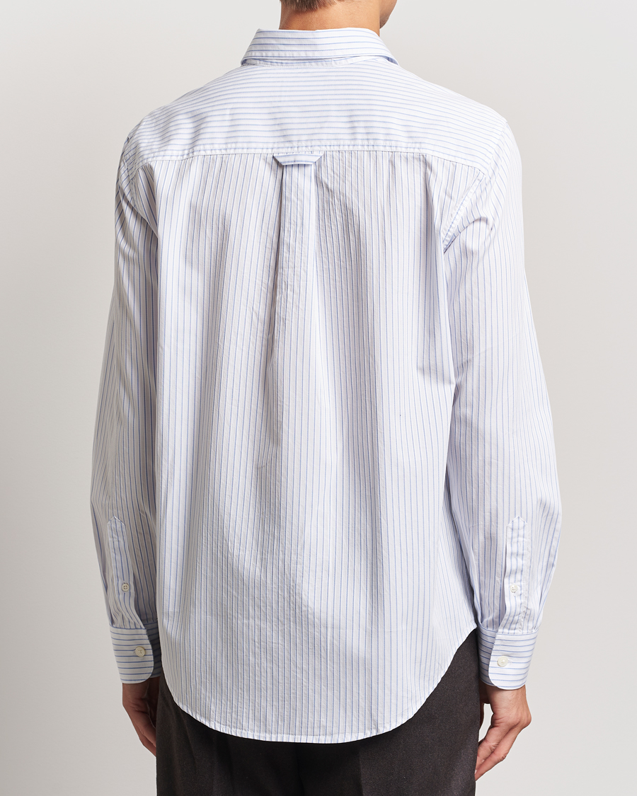 Hombres | Camisas | NN07 | Colby Poplin Striped Shirt White/Blue