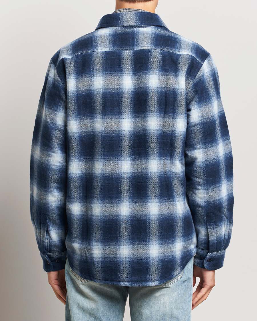 Hombres | Abrigos y chaquetas | Nudie Jeans | Glenn Padded Checked Shirt Jacket Blue