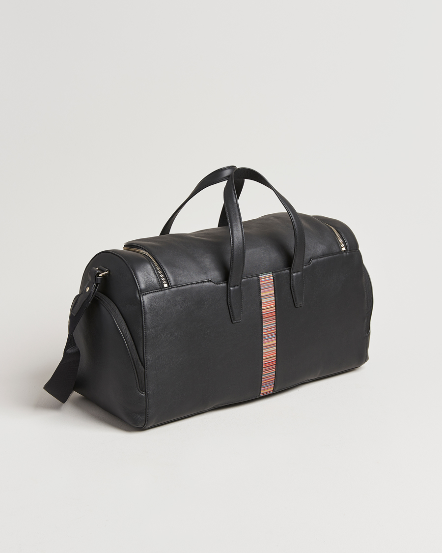 Hombres | Paul Smith Leather Stripe Holdall Black | Paul Smith | Leather Stripe Holdall Black