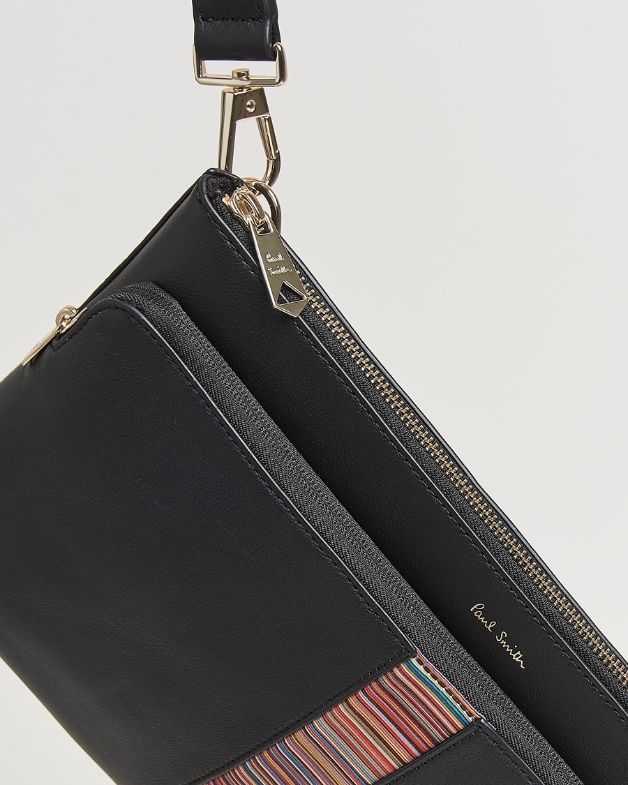 Hombres | Paul Smith Leather Stripe Document Case Black | Paul Smith | Leather Stripe Document Case Black