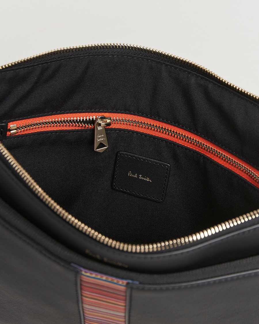 Hombres | Paul Smith Leather Stripe Document Case Black | Paul Smith | Leather Stripe Document Case Black