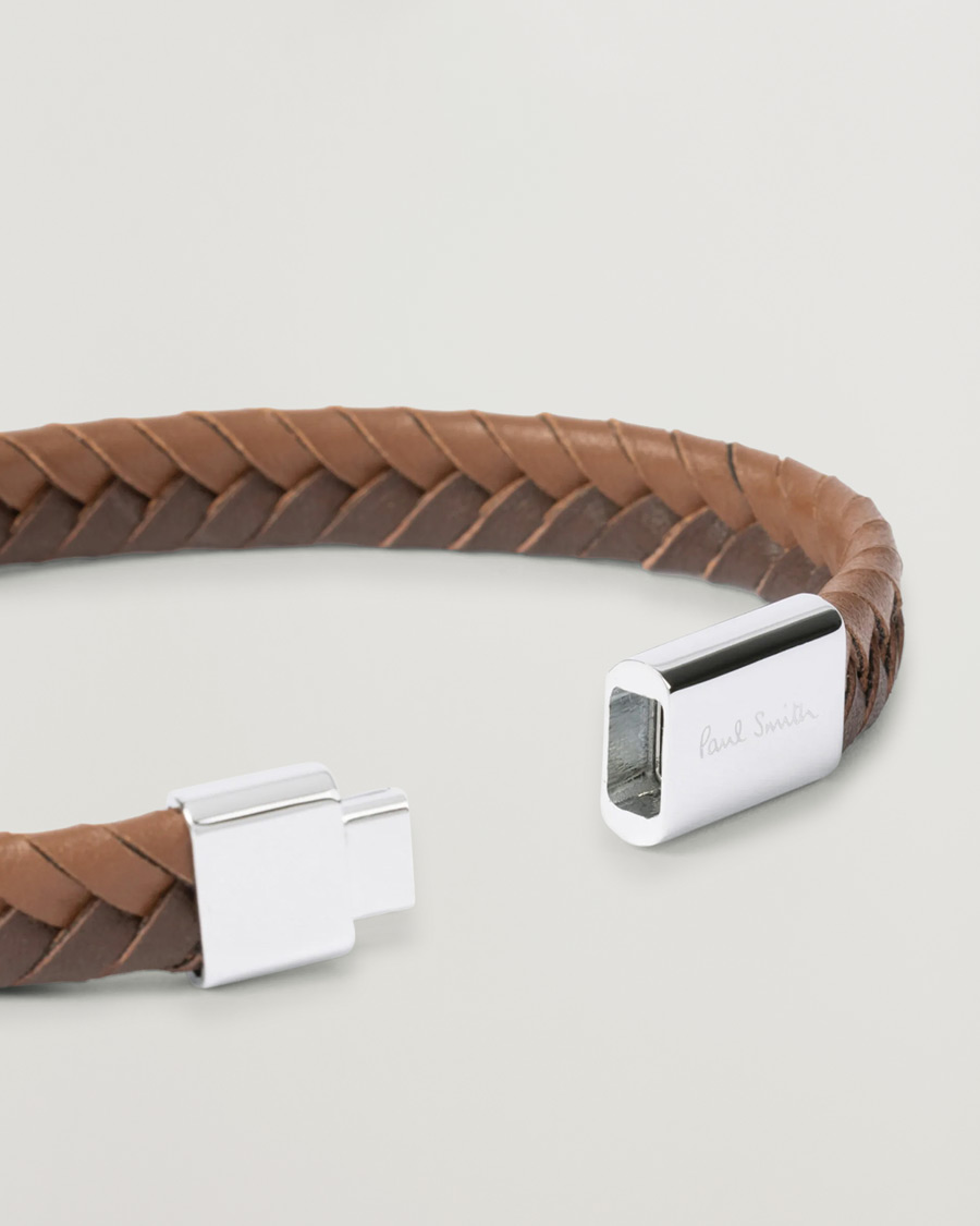 Hombres | Paul Smith Two Tone Leather Bracelet Brown | Paul Smith | Two Tone Leather Bracelet Brown