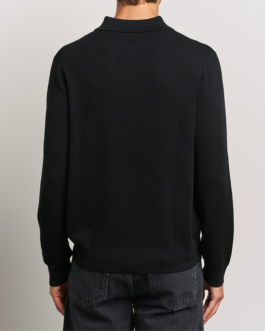 Hombres | Jerséis y prendas de punto | Paul Smith | Merino Knitted Polo Black