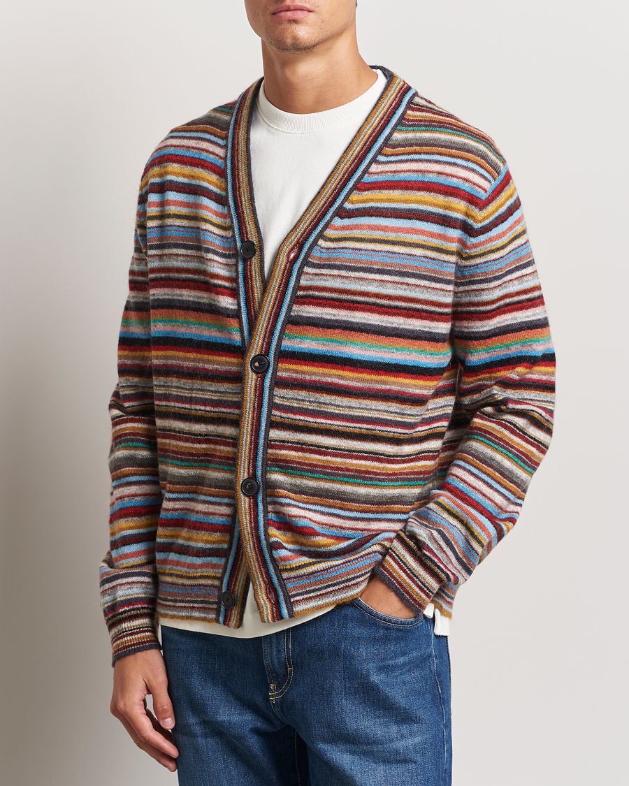 Hombres | Jerséis y prendas de punto | Paul Smith | Striped Wool Cardigan Multi