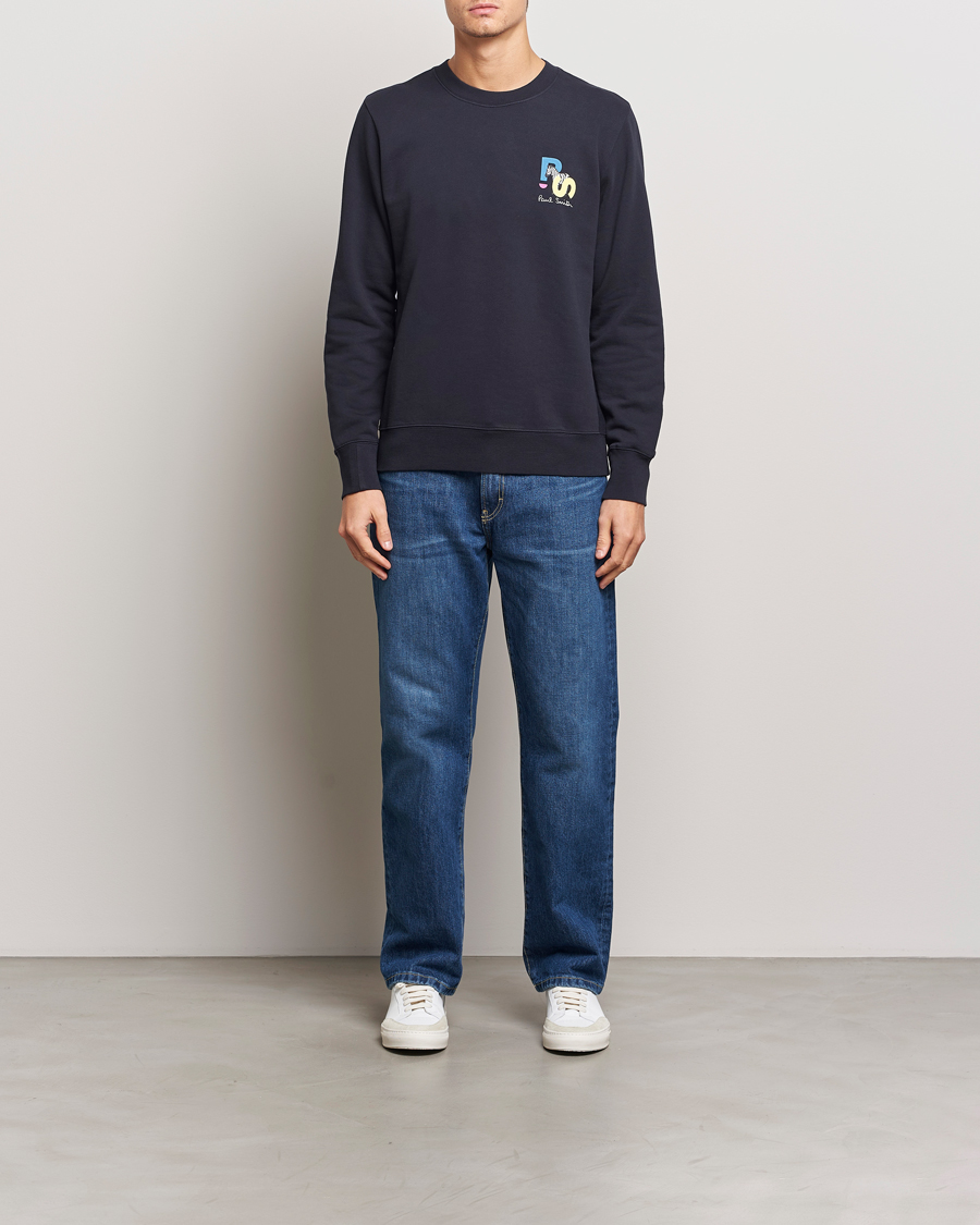 Hombres | Jerséis y prendas de punto | PS Paul Smith | PS Zebra Crew Neck Sweatshirt Blue