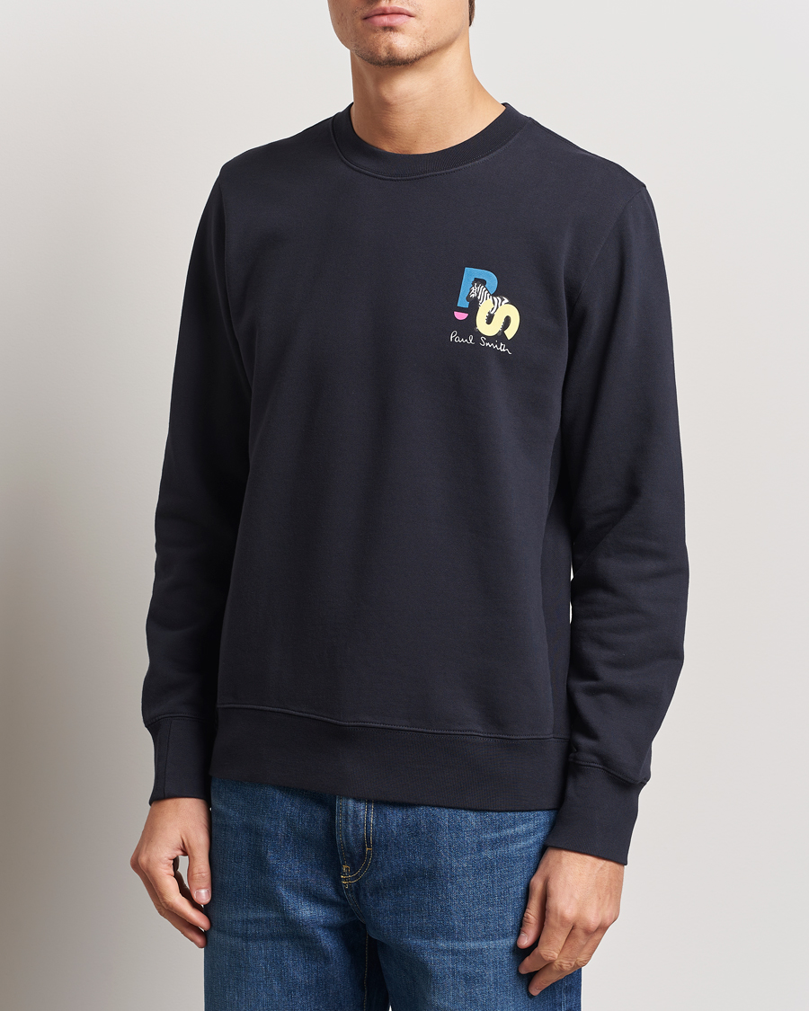 Hombres | Jerséis y prendas de punto | PS Paul Smith | PS Zebra Crew Neck Sweatshirt Blue