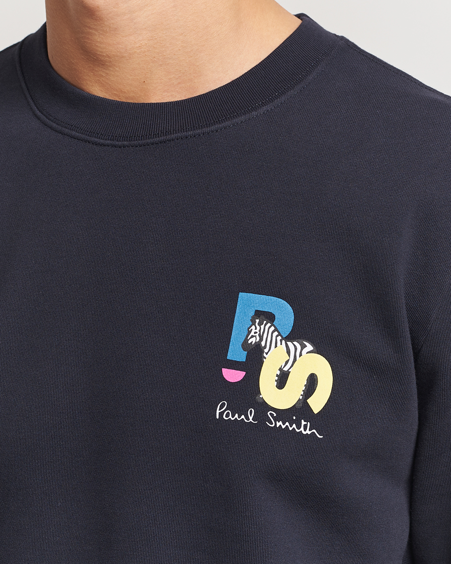 Hombres | Jerséis y prendas de punto | PS Paul Smith | PS Zebra Crew Neck Sweatshirt Blue