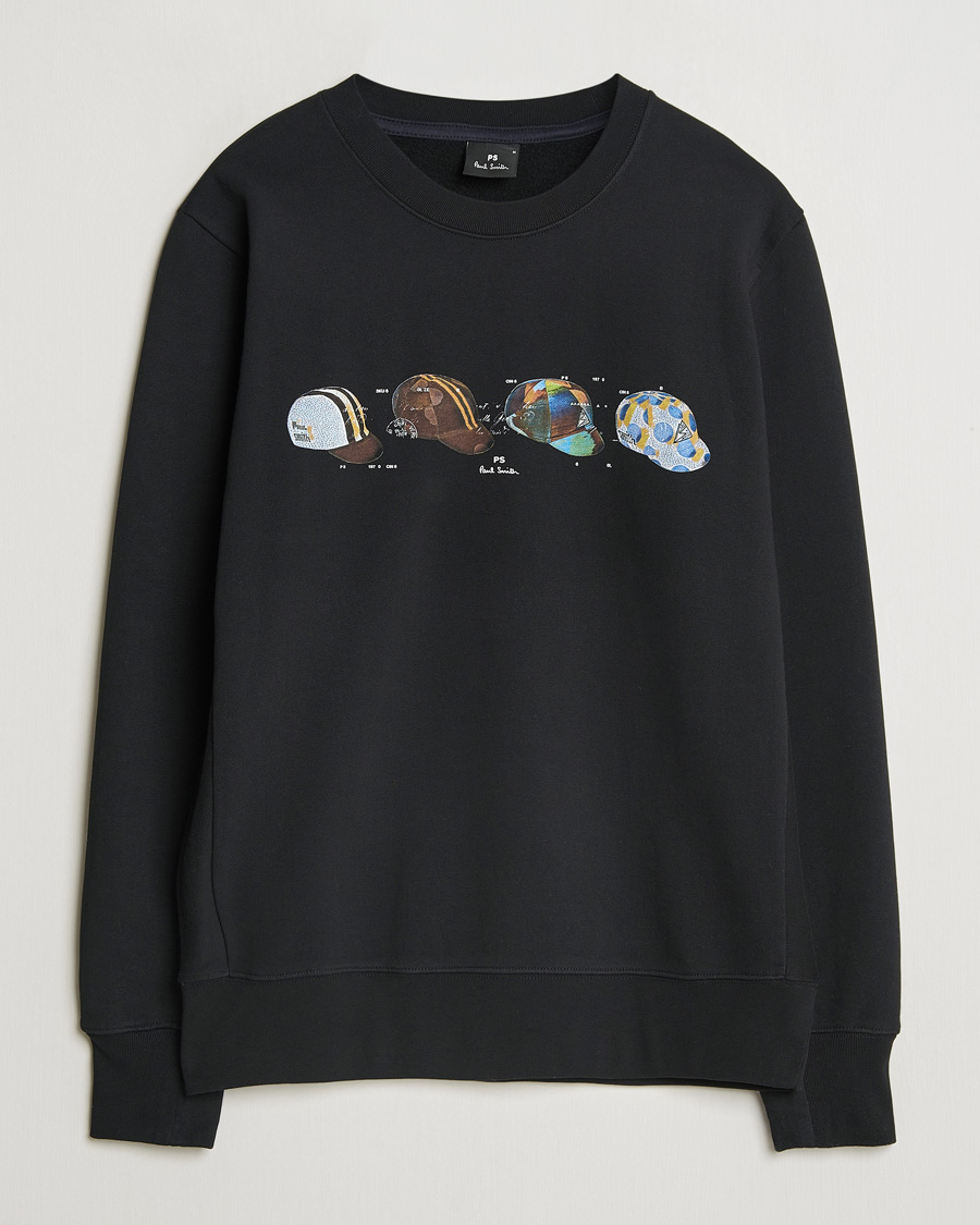 Hombres | Jerséis y prendas de punto | PS Paul Smith | Cycling Caps Crew Neck Sweatshirt Black