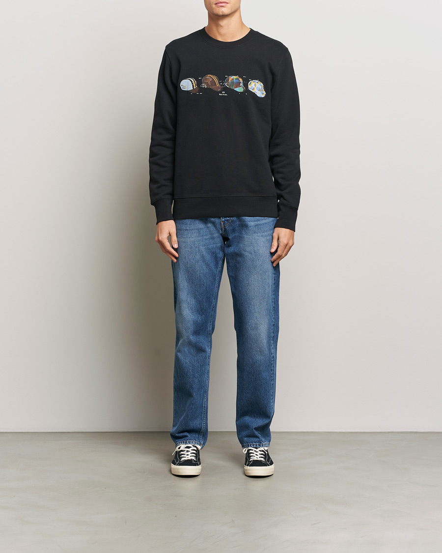 Hombres | Jerséis y prendas de punto | PS Paul Smith | Cycling Caps Crew Neck Sweatshirt Black