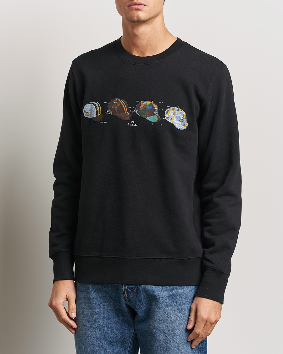 Hombres | Jerséis y prendas de punto | PS Paul Smith | Cycling Caps Crew Neck Sweatshirt Black