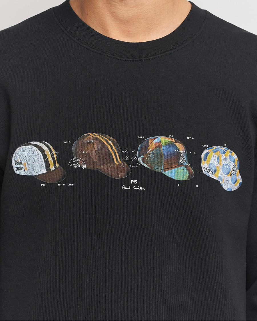 Hombres | Jerséis y prendas de punto | PS Paul Smith | Cycling Caps Crew Neck Sweatshirt Black