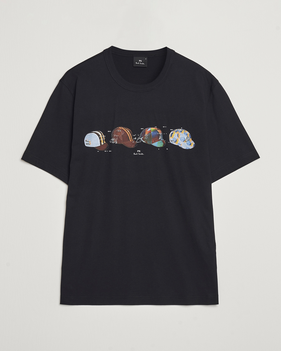 Hombres | Camisetas | PS Paul Smith | Cycling Caps Crew Neck T-Shirt Black
