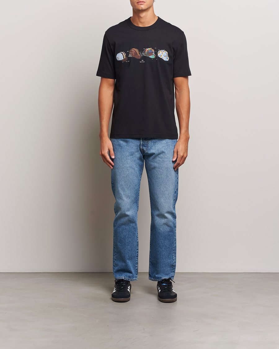 Hombres | Camisetas | PS Paul Smith | Cycling Caps Crew Neck T-Shirt Black