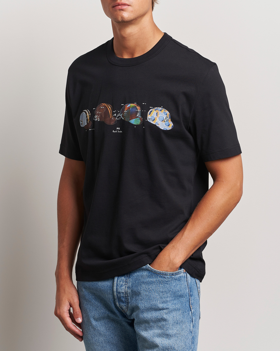 Hombres | Camisetas | PS Paul Smith | Cycling Caps Crew Neck T-Shirt Black