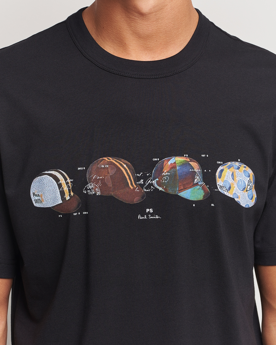 Hombres | Camisetas | PS Paul Smith | Cycling Caps Crew Neck T-Shirt Black