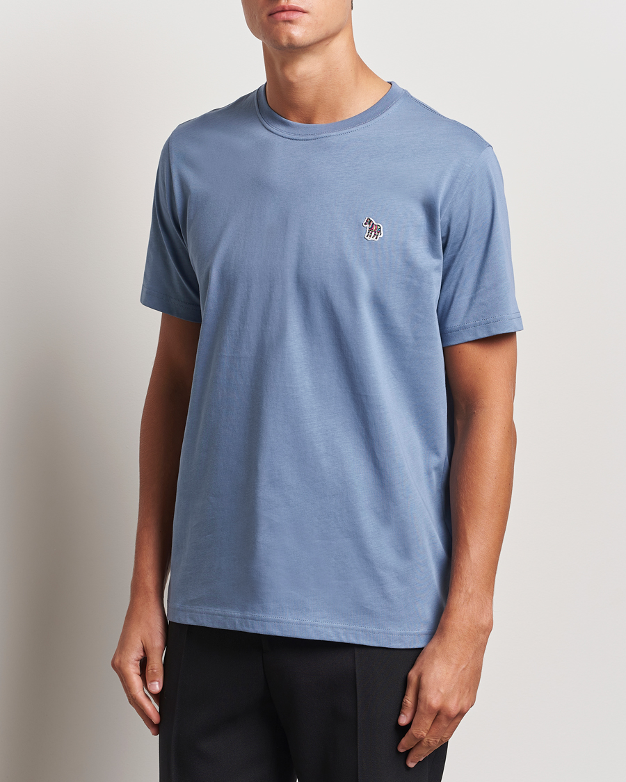 Hombres | Camisetas | PS Paul Smith | Organic Cotton Zebra T-Shirt Blue
