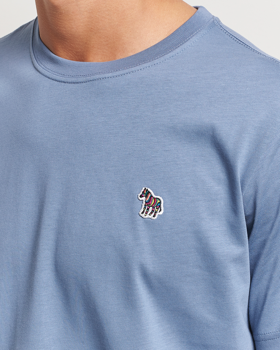 Hombres | Camisetas | PS Paul Smith | Organic Cotton Zebra T-Shirt Blue